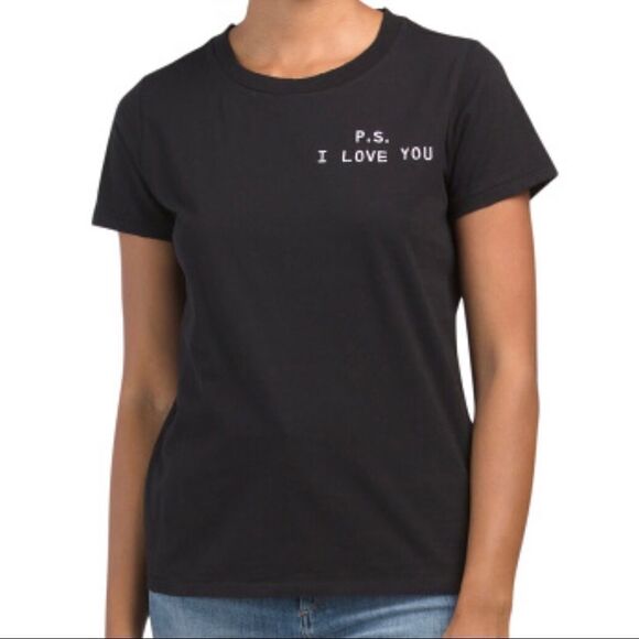 -n.Philanthropy P.S. I Love You Jigsaw Tee NWT XS - Picture 1 of 9